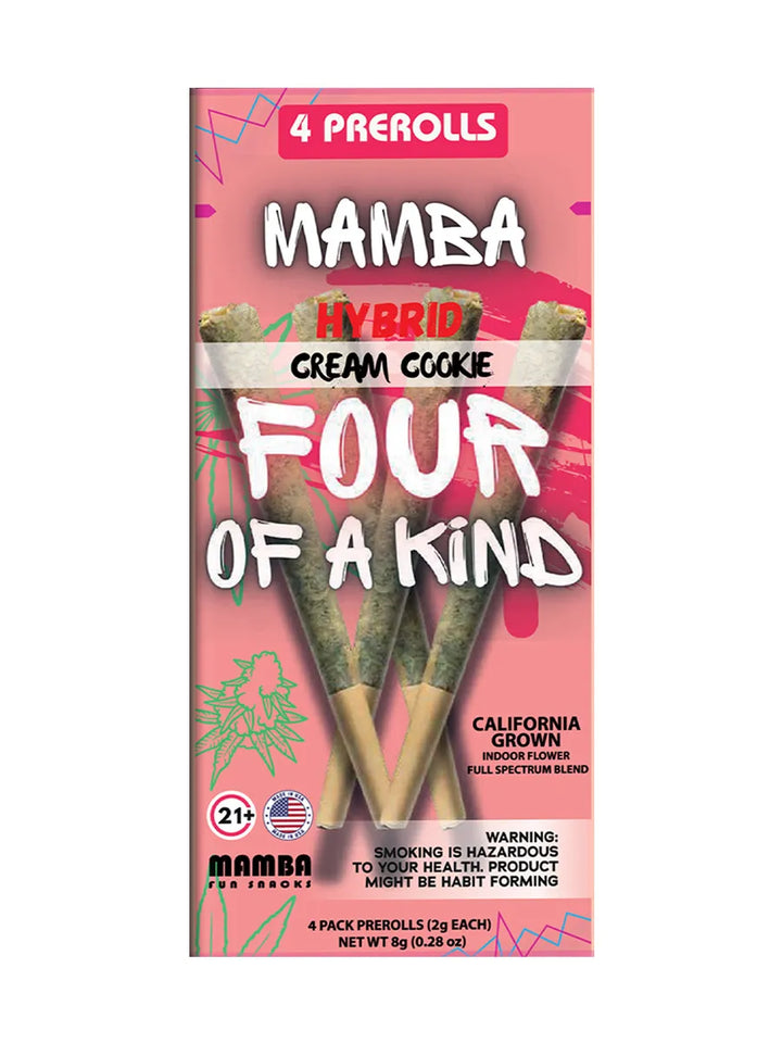 Mamba Madness Cream Cookie Full Spectrum Pre-Roll 4-Pack 8g