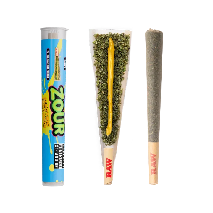 Zour Stash Electric Lemonade 2g THCA Hash Hole Pre-Roll