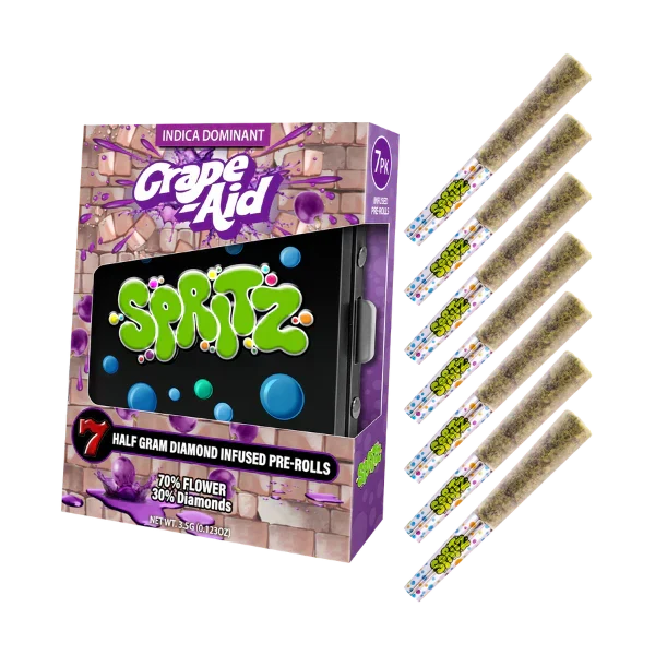 Spritz Grape-Aid 0.5g Infused Pre-Roll 7-Pack