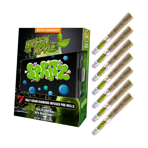 Spritz Green Apple 0.5g Infused Pre-Roll 7-Pack