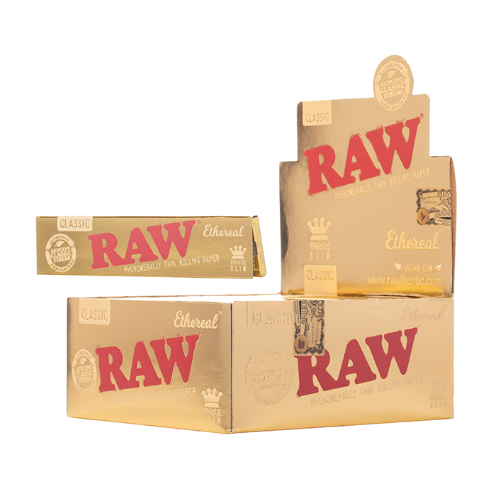 RAW Ethereal King Size Slim Rolling Papers - 1600ct Box